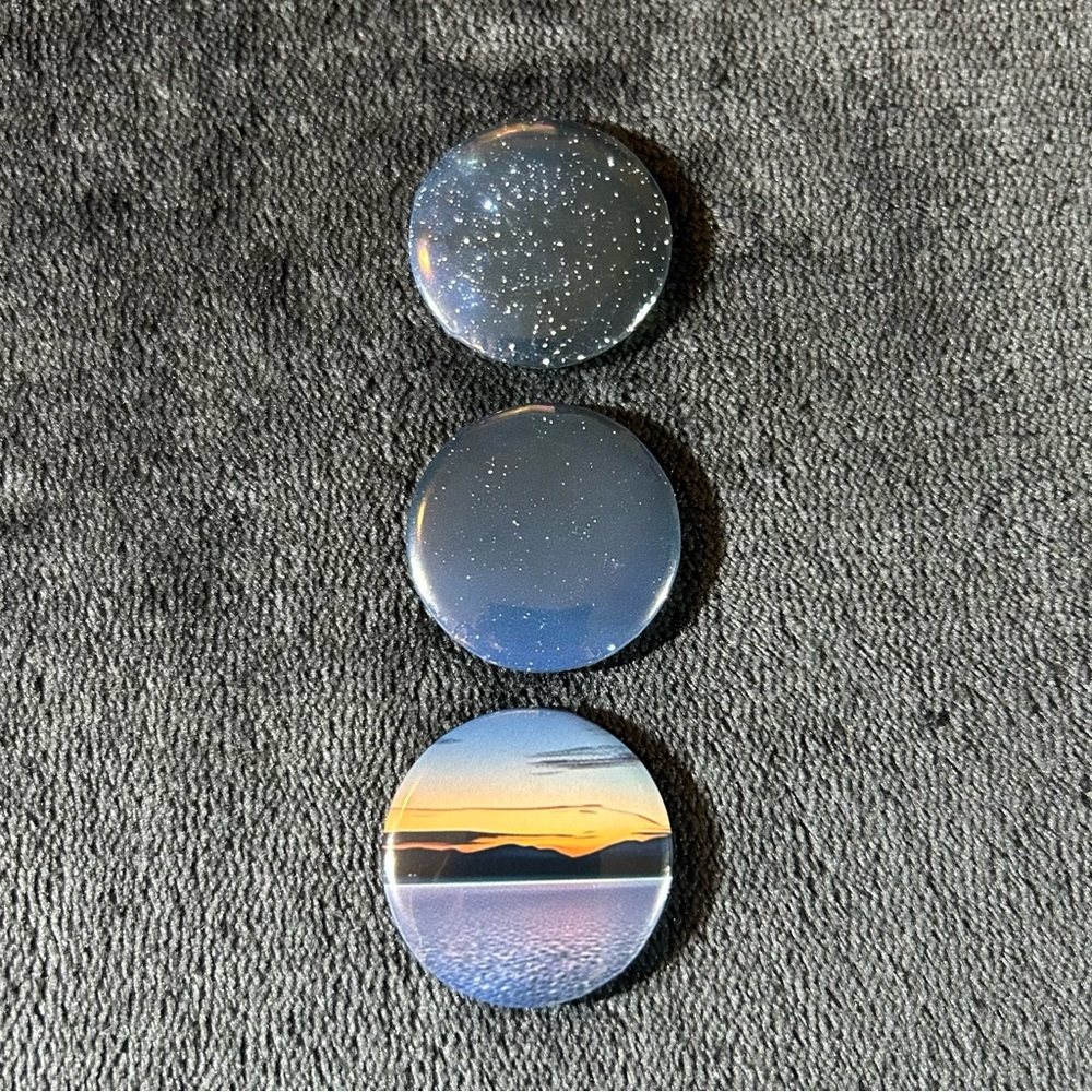 Sunset and Beyond - 3 Button Set (Handmade)